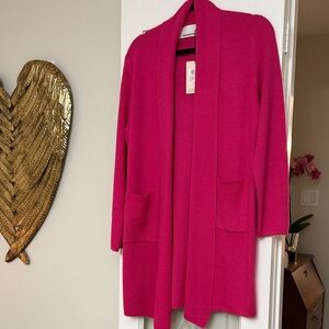 Pink Martini Fuchsia Open Front Cardigan